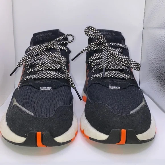 Adidas Nite Jogger Black Orange FW0187 (Male Women 8)